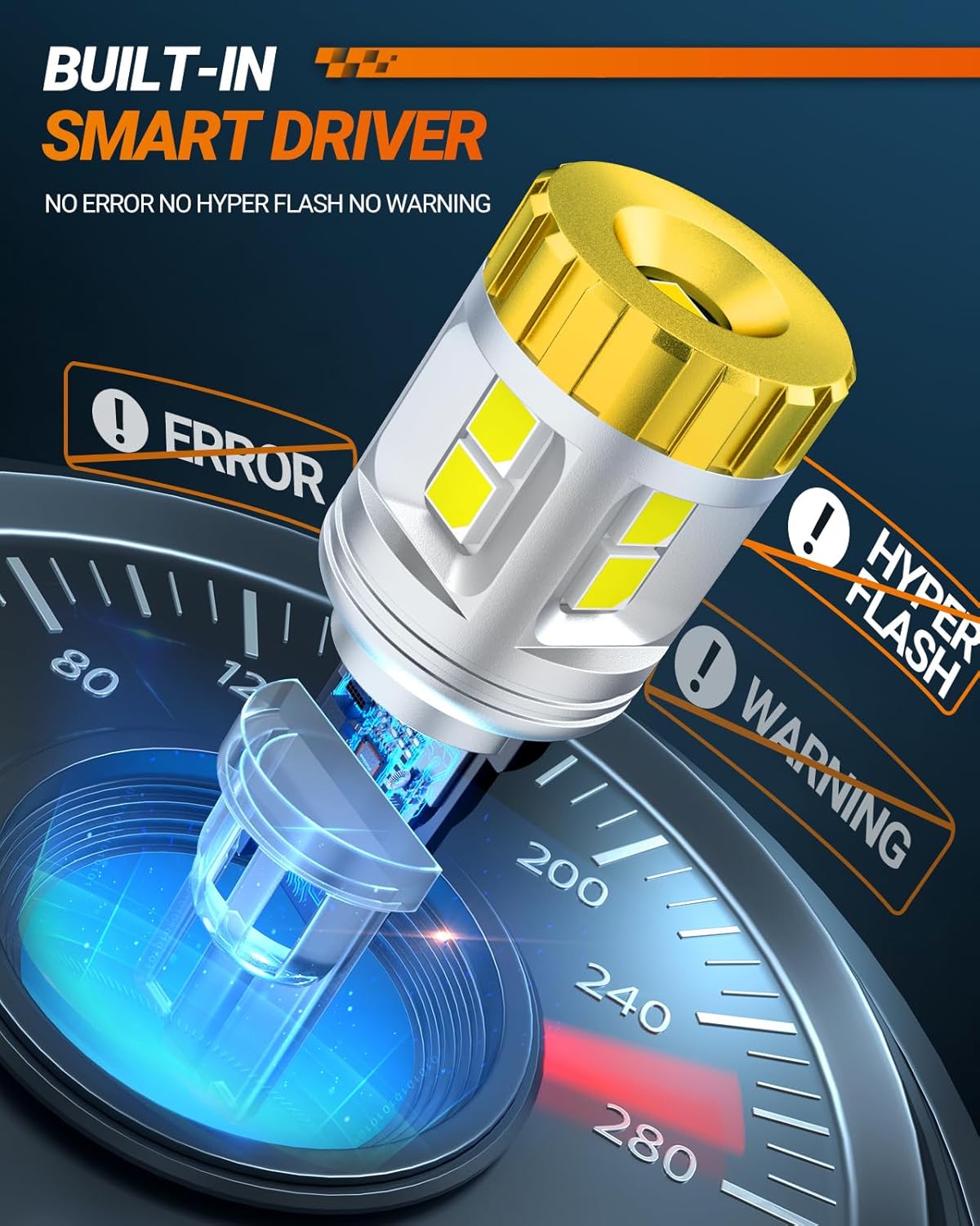 SEALIGHT 921 LED Bulb 6000K White Reverse Backup Light, 1200% Super Bright 912 W16W 906 904 902 922 LED Light Bulb for Tail Light Bulb (2PCS)