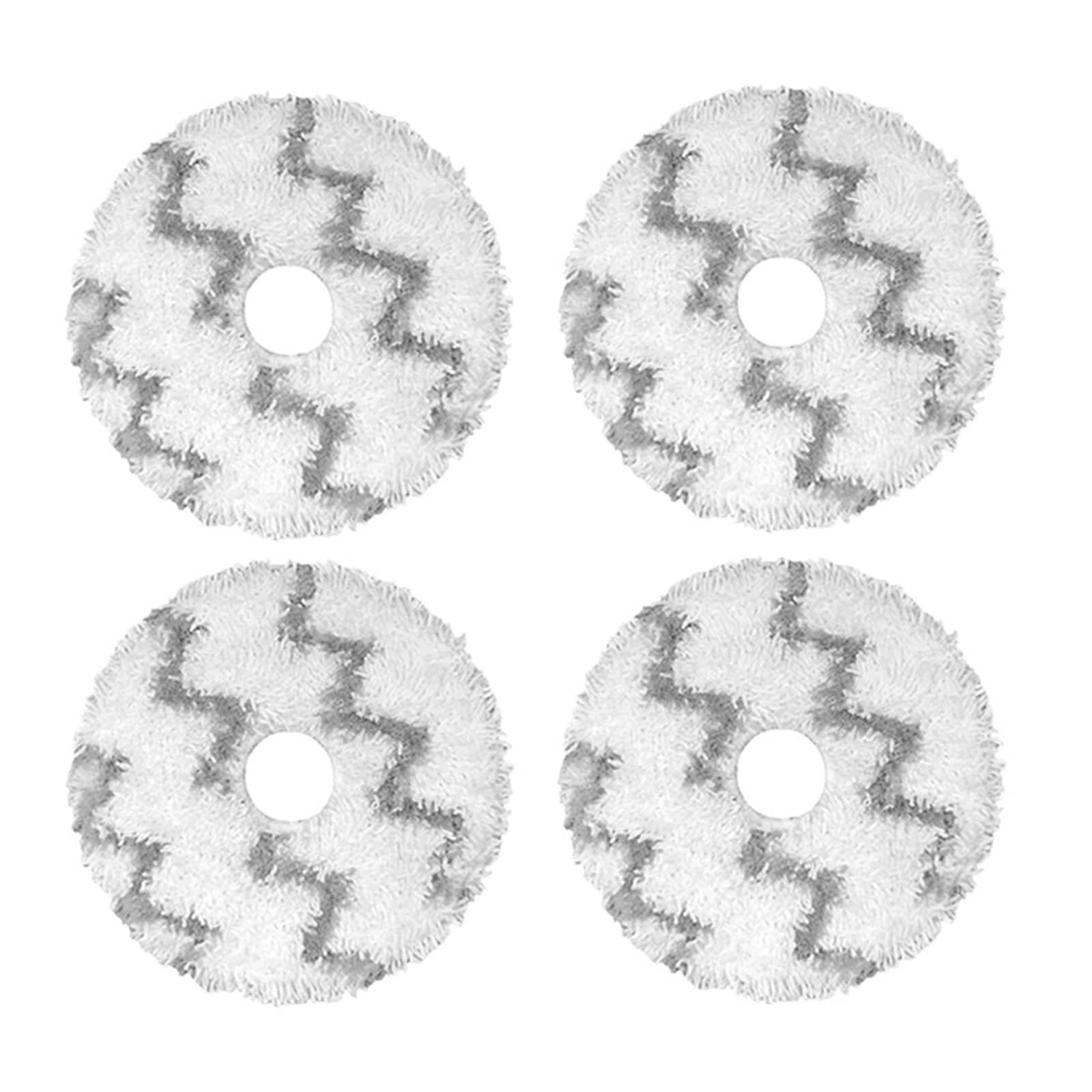 Genterun 4 Pcs Replacement Mop Cloth, Compatible For Xiaomi, Compatible For Roidmi, Eva Self-Cleaning Emptying Robot Vacuum Sdj06rm Spare Parts Mop Rags Fit Accessories(4 Pcs)