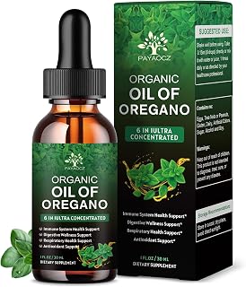 (1 Pack) Organic Oil of Oregano Liquid Drops Supplement with Thyme, Turmeric, Aceite de Oregano, Cleanse, Detox, Digestive & Immune Support, 1 Fl Oz
