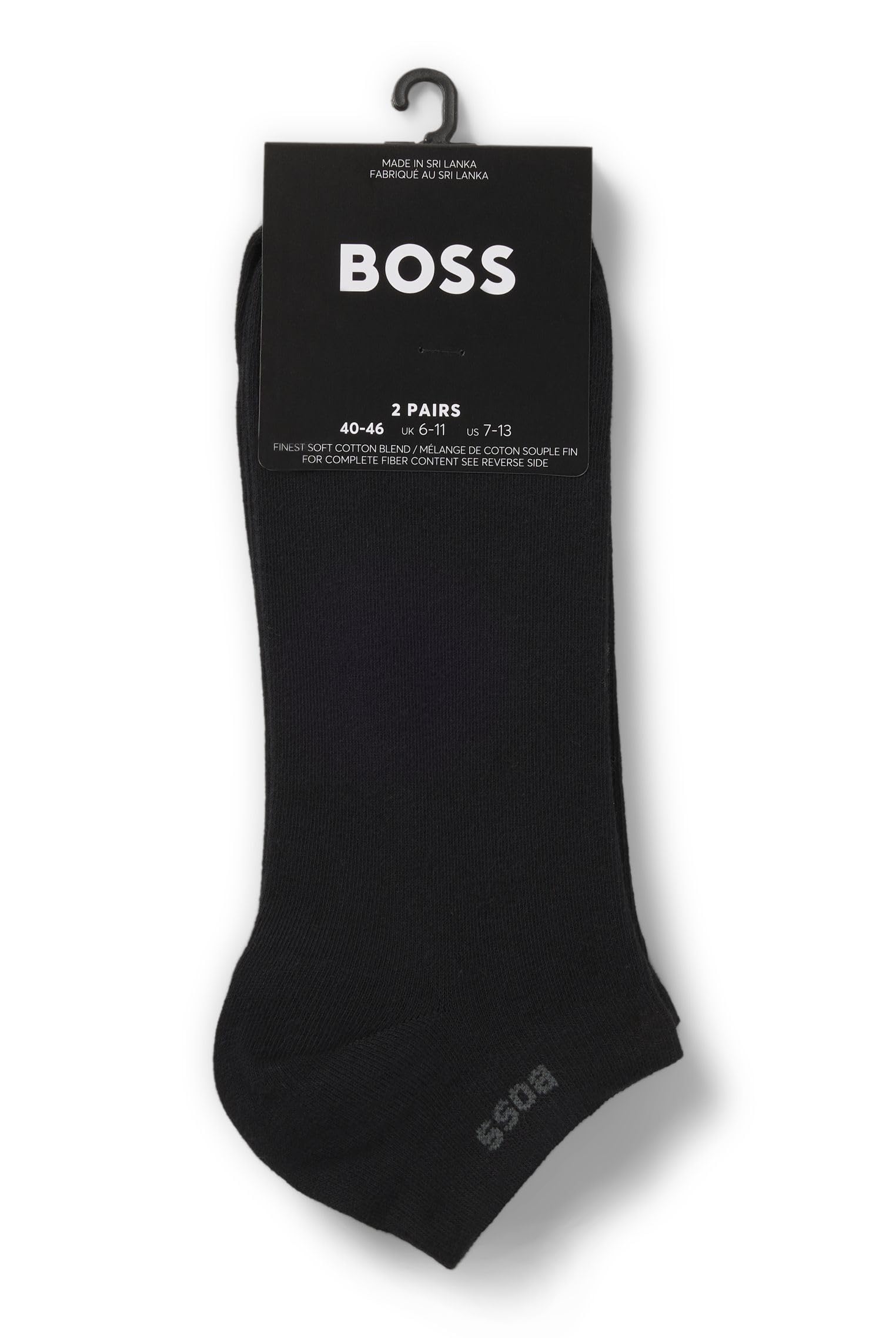 BOSS Męskie skarpety do sneakersów, Business Socks AS Uni CC 2 pary, -001 Black, 39-42 EU