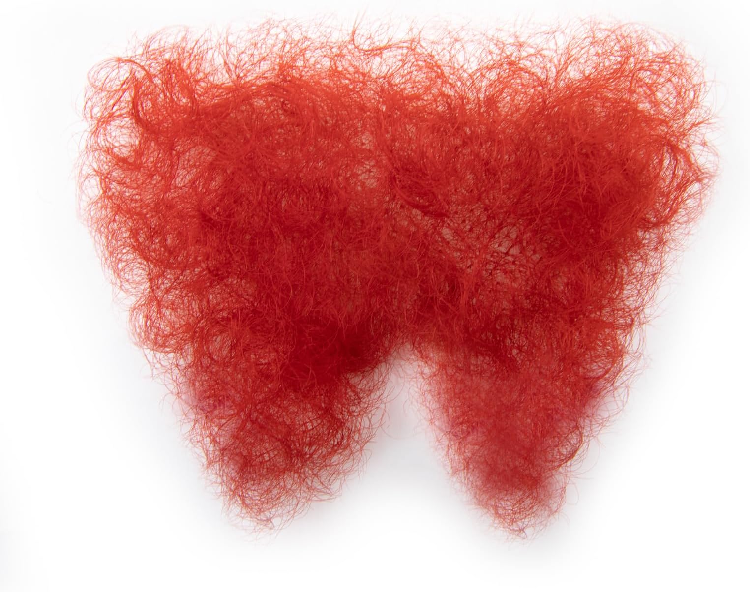 Fake Private Hair Invisible Realistic Bikini Body Hairs Fake Chest Hair Mustache Fake armpit hair 100% Handmade (Red)