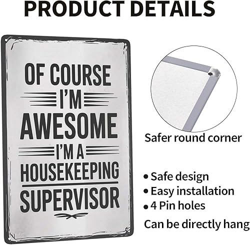 Miniatura 4 de Impresionante póster de señalización de supervisor de limpieza de 8 x 12 pulgadas para decoración del hogar, decoración retro bohemia estética de