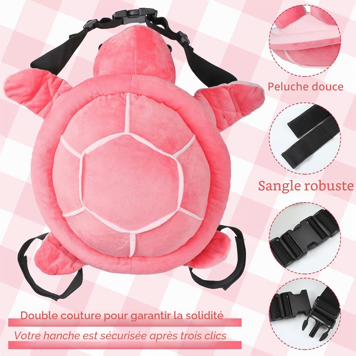 Lot de 3 protections tortues 3D pour snowboard, ski, protection hanches, genouillère enfants adultes