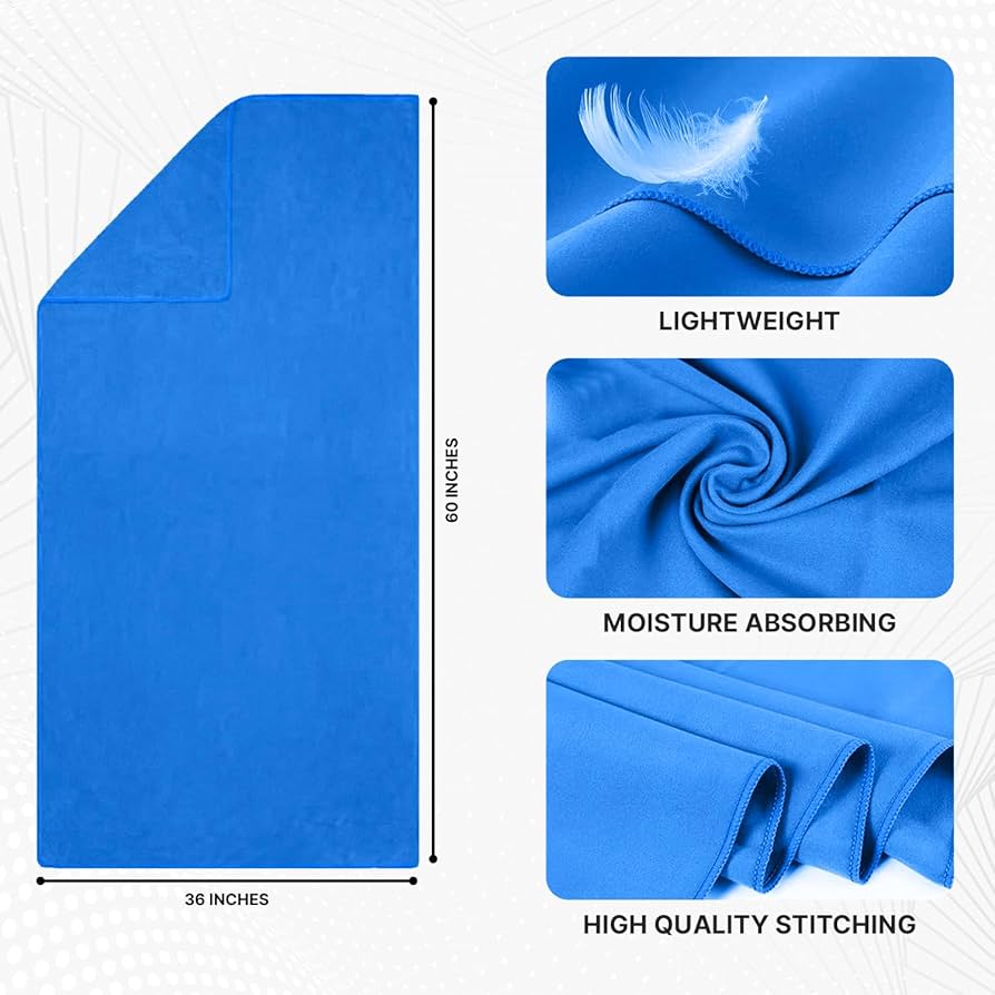 Amazon.com: Wet Work Microfiber XL Bath Towels Oversized (60”x36