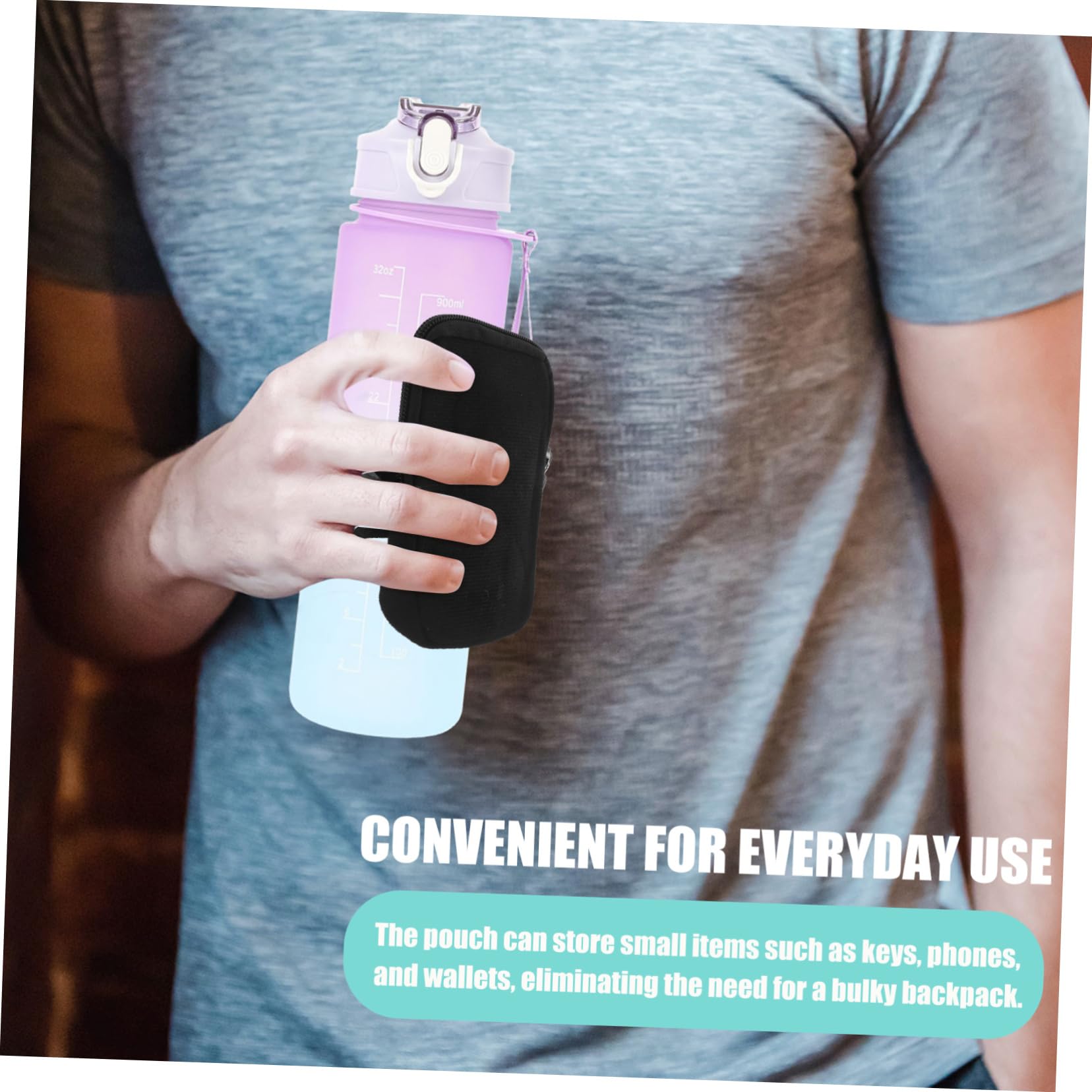 YARNOW Borsa per Tazze Portatile per Esterni con Maniglia per Bottiglie d'Acqua da Viaggio Tasca Sottile per Bottiglie d'Acqua per Escursionismo per Tazze Piccola Borsa