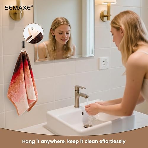 Vista 197 de SEMAXE - Juego de toallas de baño grises, 2 toallas de baño, 2 toallas de mano, 4 toallas faciales, toalla 100% algodón para baño, toalla suave