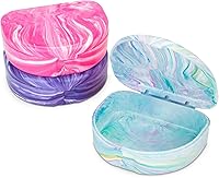 Vista 7 de Practicon Estuches de retención de mármol, funda de alineador de ortodoncia, soporte para protector bucal (paquete de 3) océano