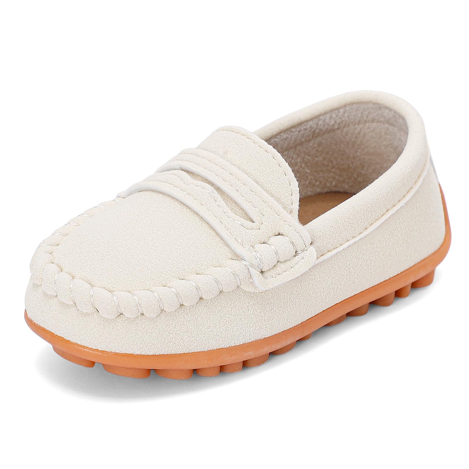 LACOFIA Mocasines para bebé, antideslizantes, para primeros pasos, pantuflas para niños pequeños
