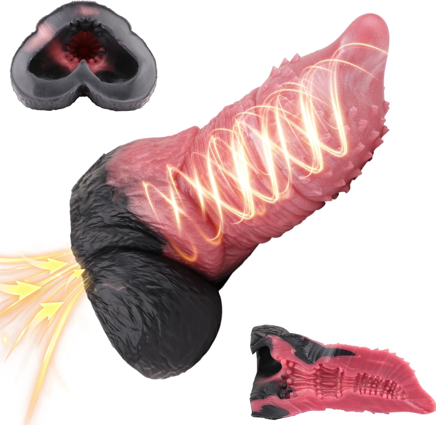 Fantasy Masturbator Monster Penis Sleeve Animal Sex Toy for Men,Masturbator Cup Alien Pussy 2 in 1 Pocket Pussy,Masturbation Sex Vagina 6.49In of Soft Silicone for Couples Gay