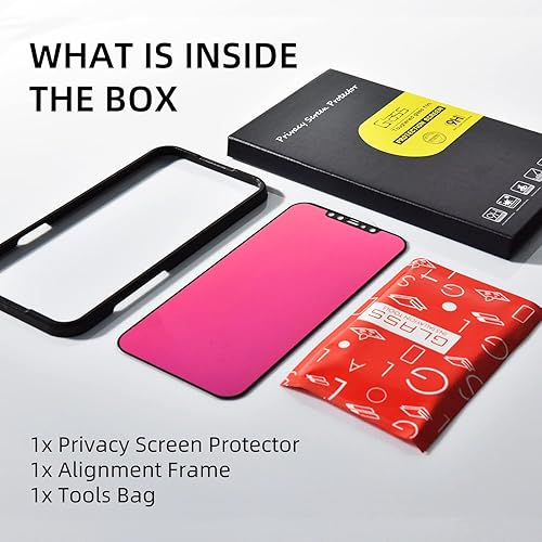 Miniatura 2 de EGKimBa Protector de pantalla de privacidad compatible con iPhone 11 PROiPhone XSiPhone X solamente, 5.8 pulgadas, degradado, colorido, galvanizado,