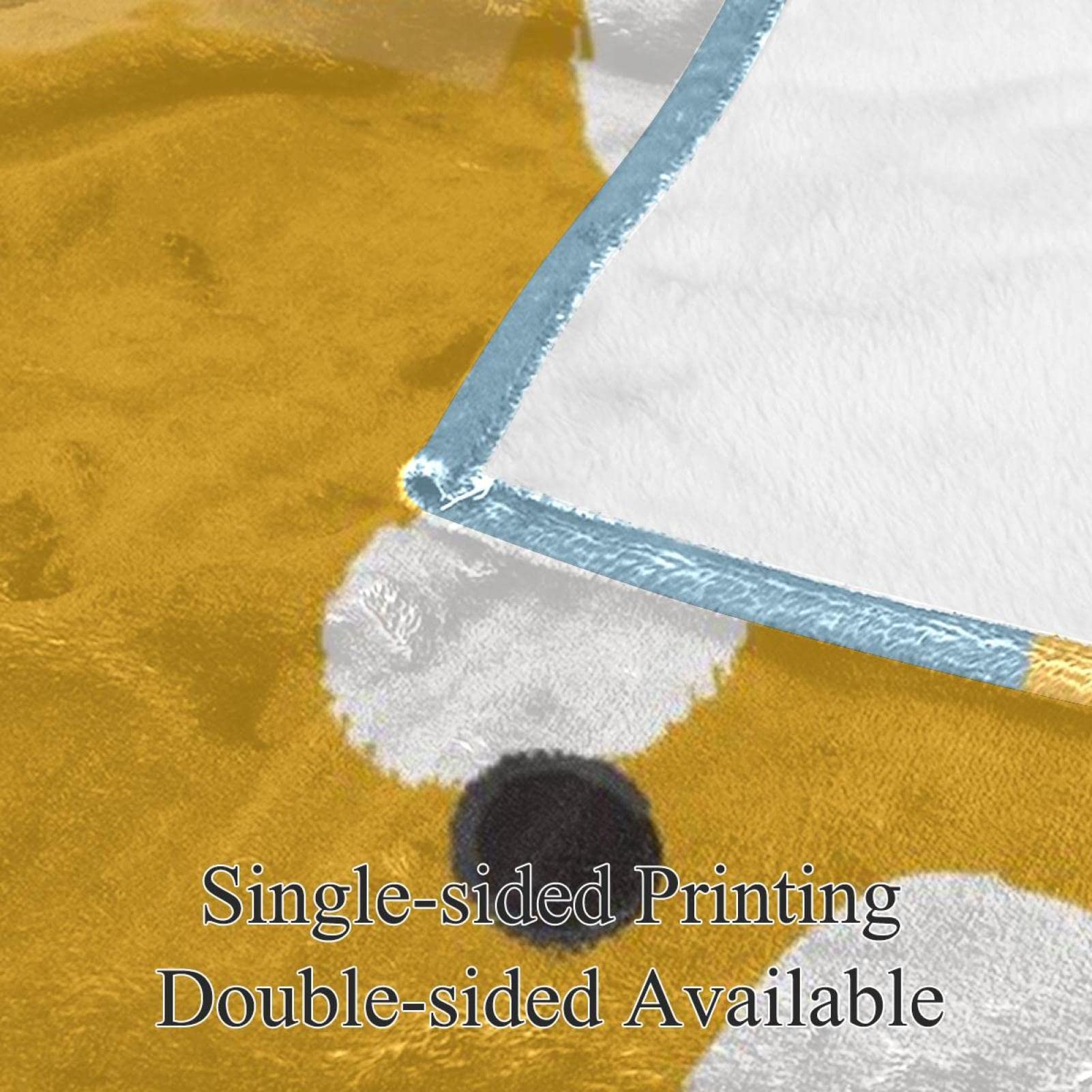 Manta de forro polar para sofá, sofá o cama, manta suave y acogedora para perro corgi galés, fondo azul