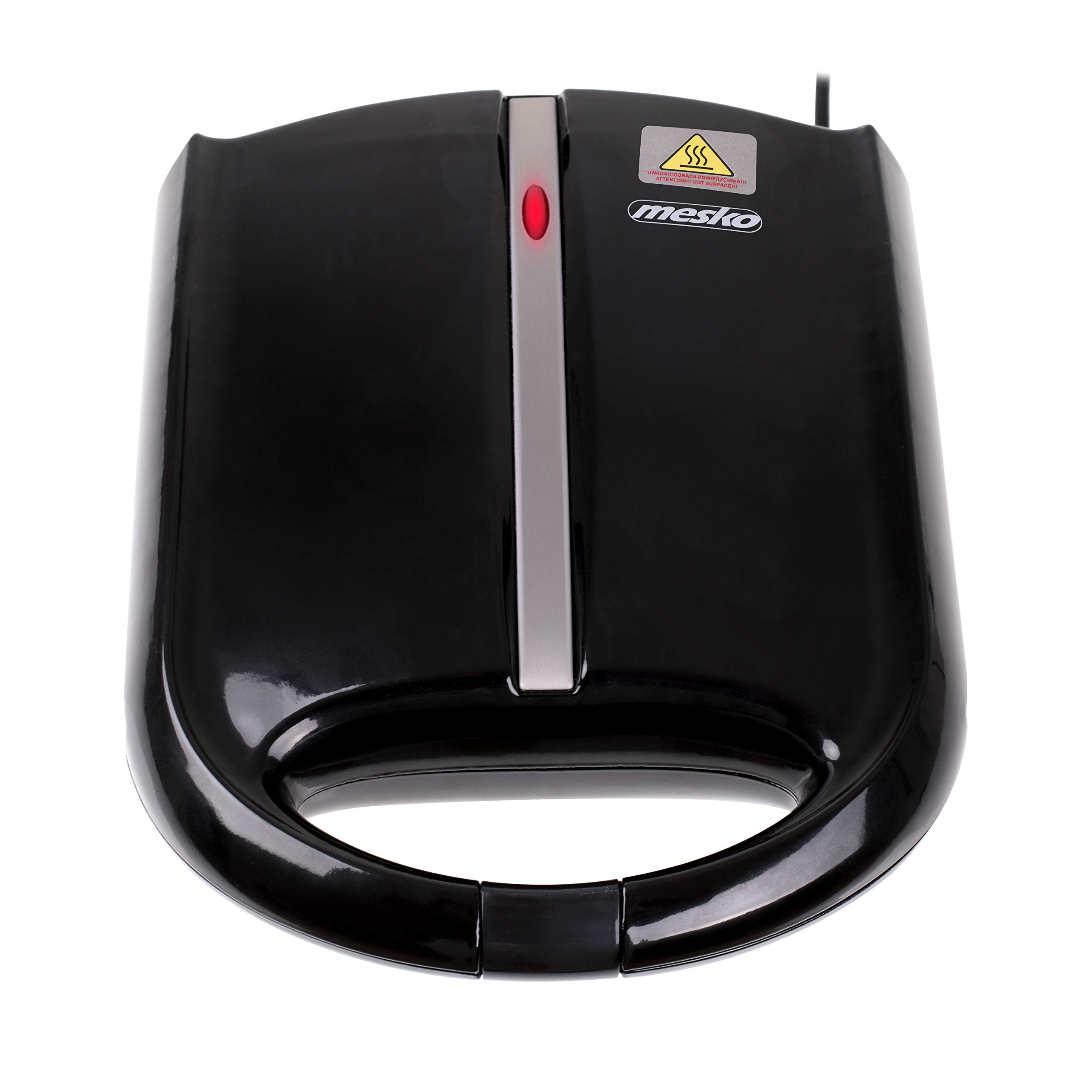 Mesko MS3041 Gofrera Hornillo Eléctrico para Pastas en Forma de Nuez, Oreshki Rellenas de Crema, 24 Mitades de Galletas Horneadas en 2 Minutos, Placas Antiadherentes, Nut Maker Negro, 1600W