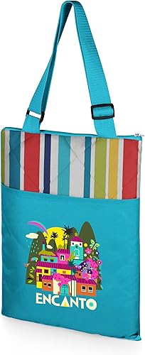 PICNIC TIME 821-00-125-454-11 Vista Outdoor Picnic Tote Beach Manta de camping, 59 x 51 x 2 Disney, Encanto - Divertido patrón de rayas con exterior