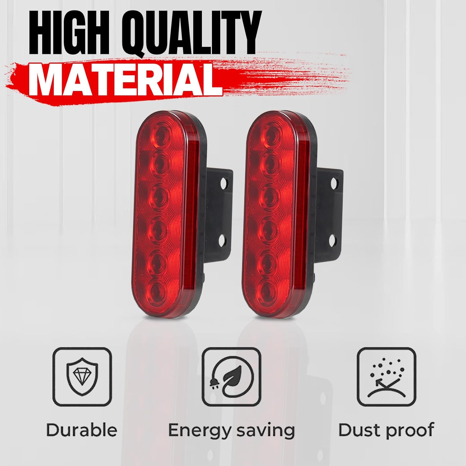 A & UTV PRO LED Tail Light for Can Am Defender/Defender MAX HD5 HD8 HD10 2016-2020, UTV Break Light Reverse Light Brake Taillight Assembly Accessories, Replace OEM # 710004257, Red, 2PCS