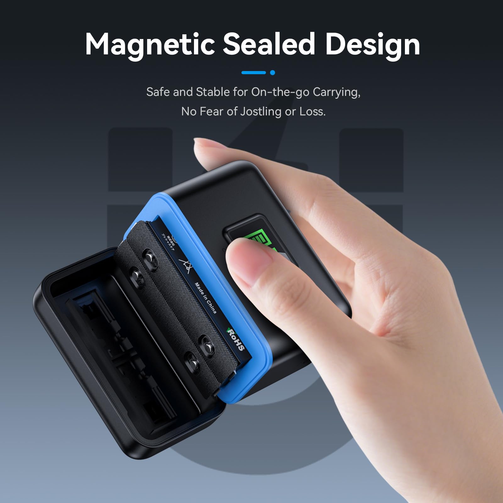 ENEGON Batterie Insta 360 X5 Set, capacité - 2800 mAh, 2 pièces par Set, avec Un Chargeur de Rangement Pratique doté d'un écran LCD