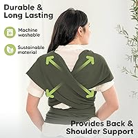 Vista 5 de Portabebés KeaBabies - Canguro de bebé todo en 1 original, fácil de usar, sin manos, para recién nacidos a niños pequeños, ligero, transpirable