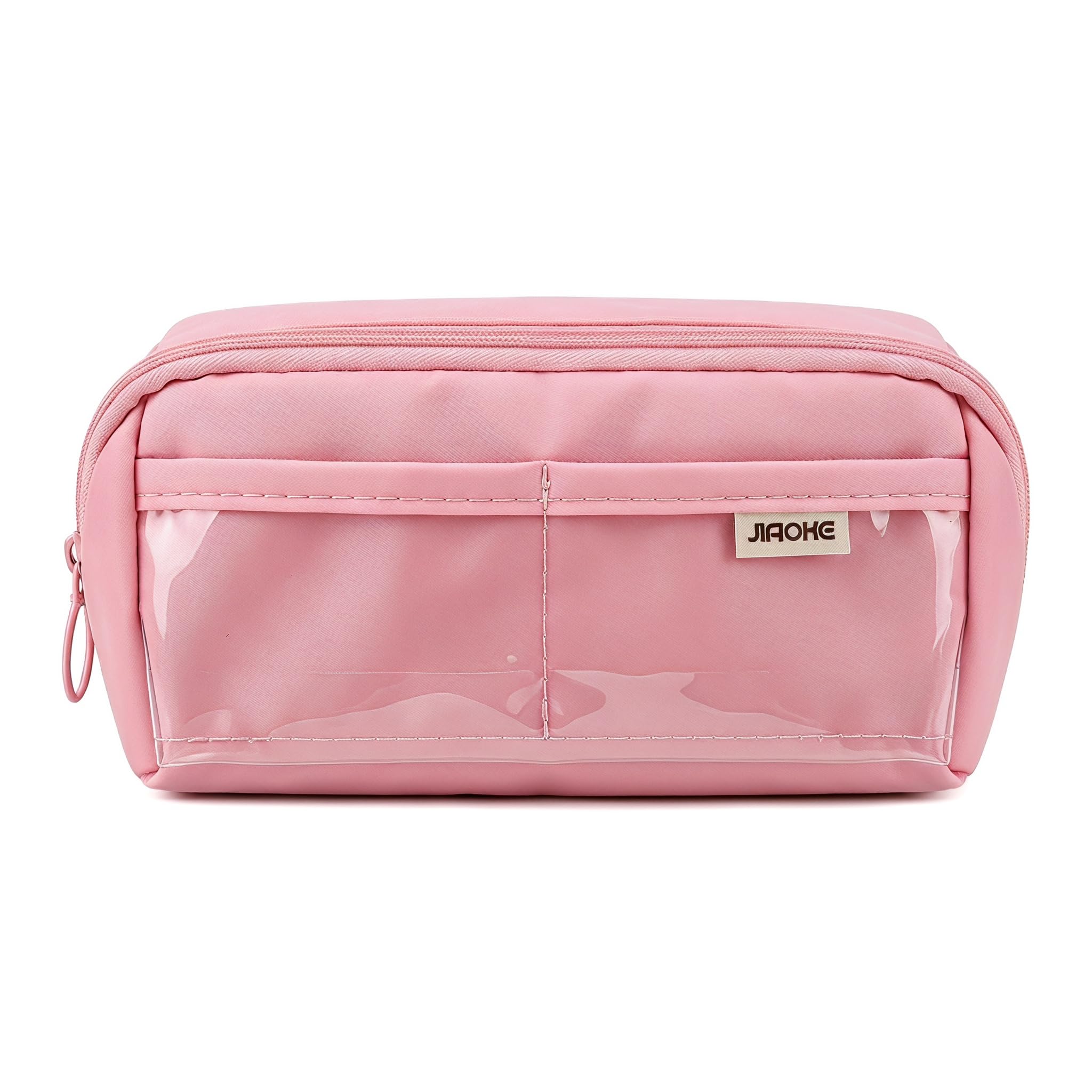YANFALE Large Capacity Pencil Case, Pink Pencil Cases for Girls and Boys, Portable Pencil Case with 9 Compartments for Adults College Students, Back to School Office Stationery Organizer