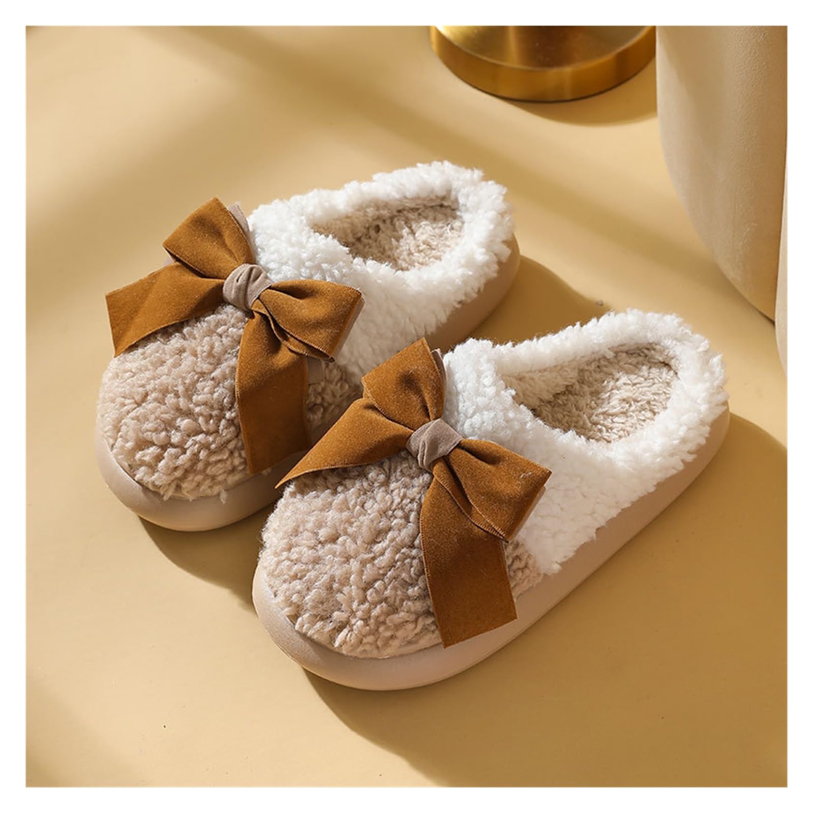 Pantoufles en coton femme pour réchauffer les pieds froids en hiver