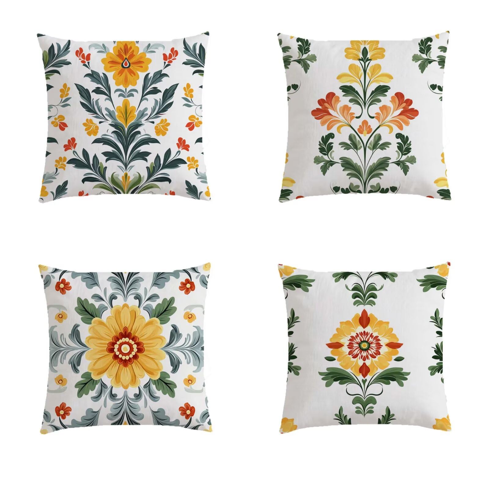 Housse coussin 50x50cm imperméable jaune pour embellir votre salon de jardin cet été