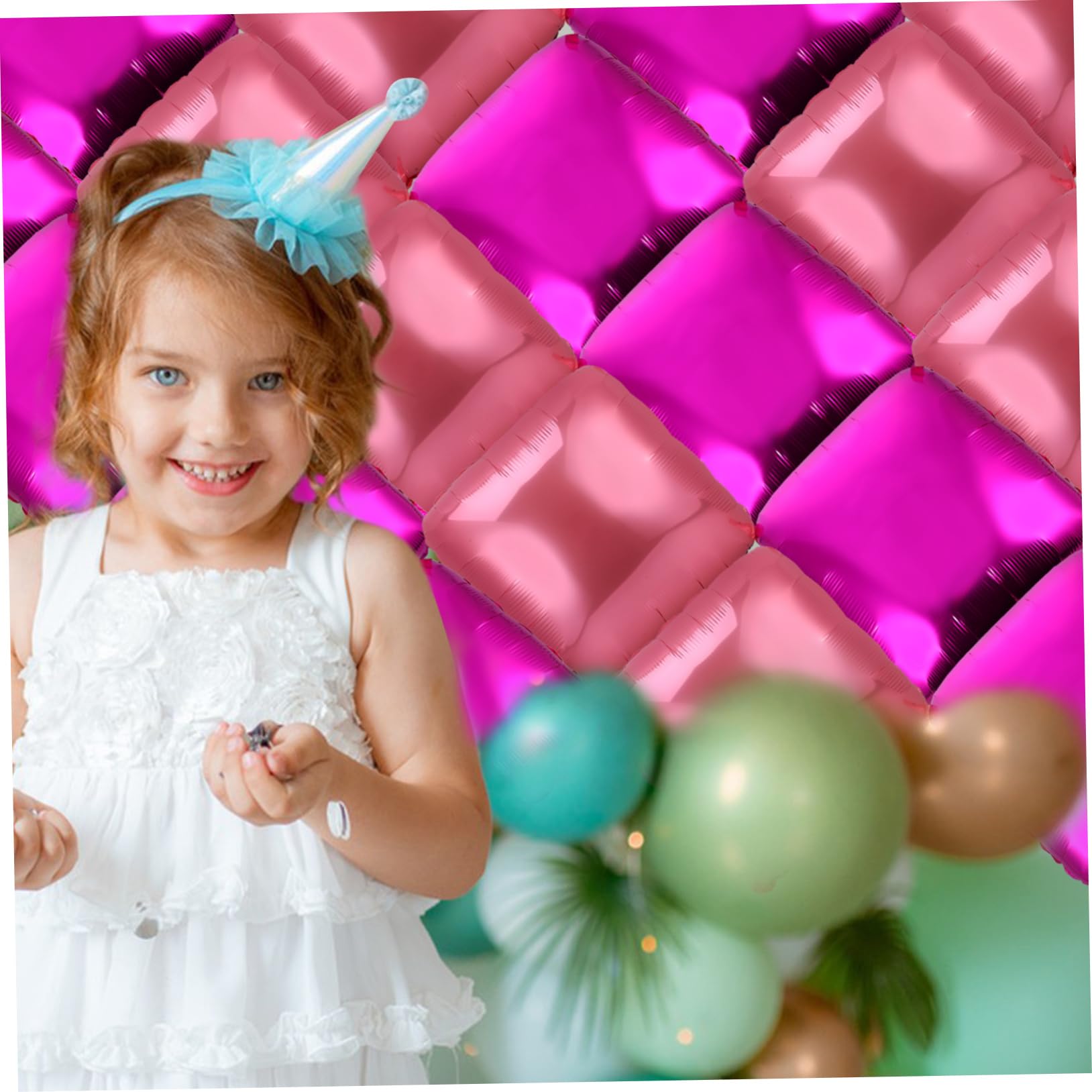 Globos Cuadrados de Aluminio para Fondo de Fiesta, 50 Piezas