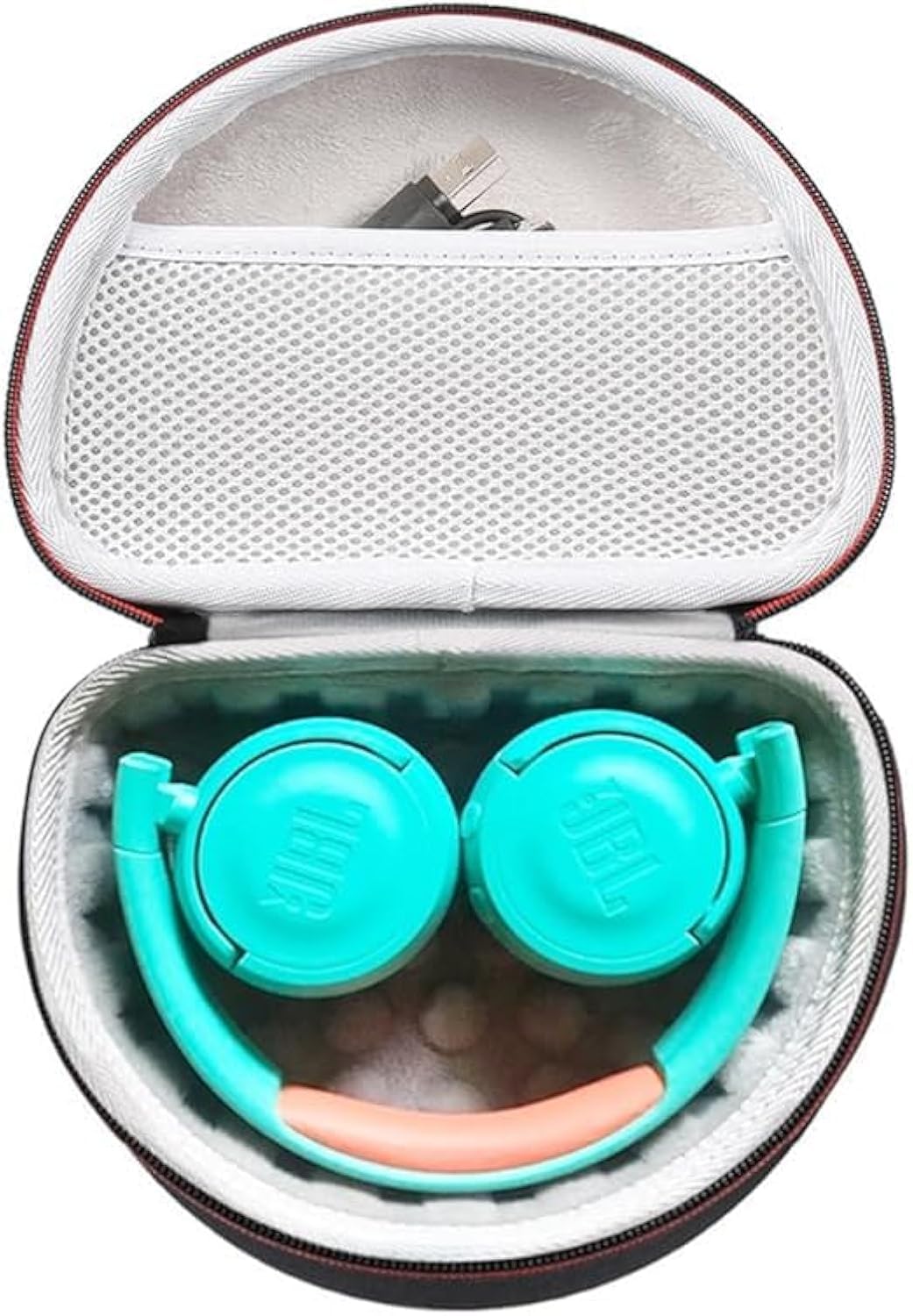 KASTWAVE Hard EVA Storage Case for JBL JR310BT JR300BT JR300 JR310 T600 TUNE660NC T450 T500 T510BT Wireless On-Ear Headphones (inside grey)