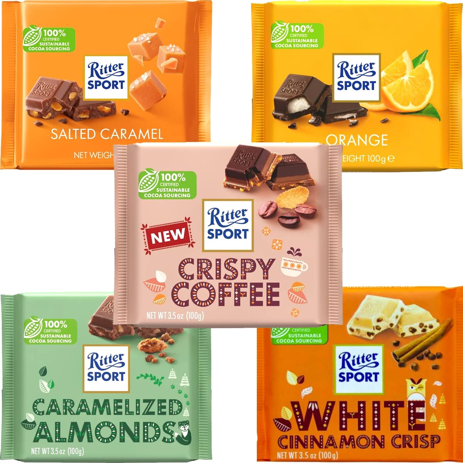 VSTAR Ritter Sport Orange,Salted Caramel,Caramelized Almonds,Crispy