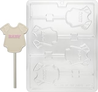 Cybrtrayd Baby Outfit Lollipop Chocolate Candy Mold with Molding Instructions