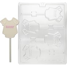 Cybrtrayd Baby Outfit Lollipop Chocolate Candy Mold with Molding Instructions