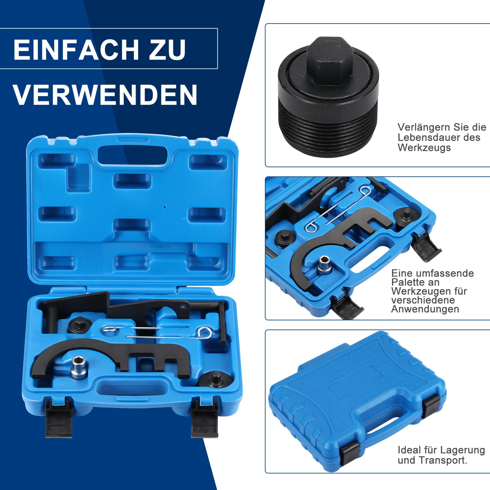9 STK Dieselmotor Nockenwelle Steuerzeiten Einstellwerkzeug Set kompatibel für BMW N47 N47S N57 N57S 2007-2012 Steuerkette Werkzeug Motor Einstellwerkzeug