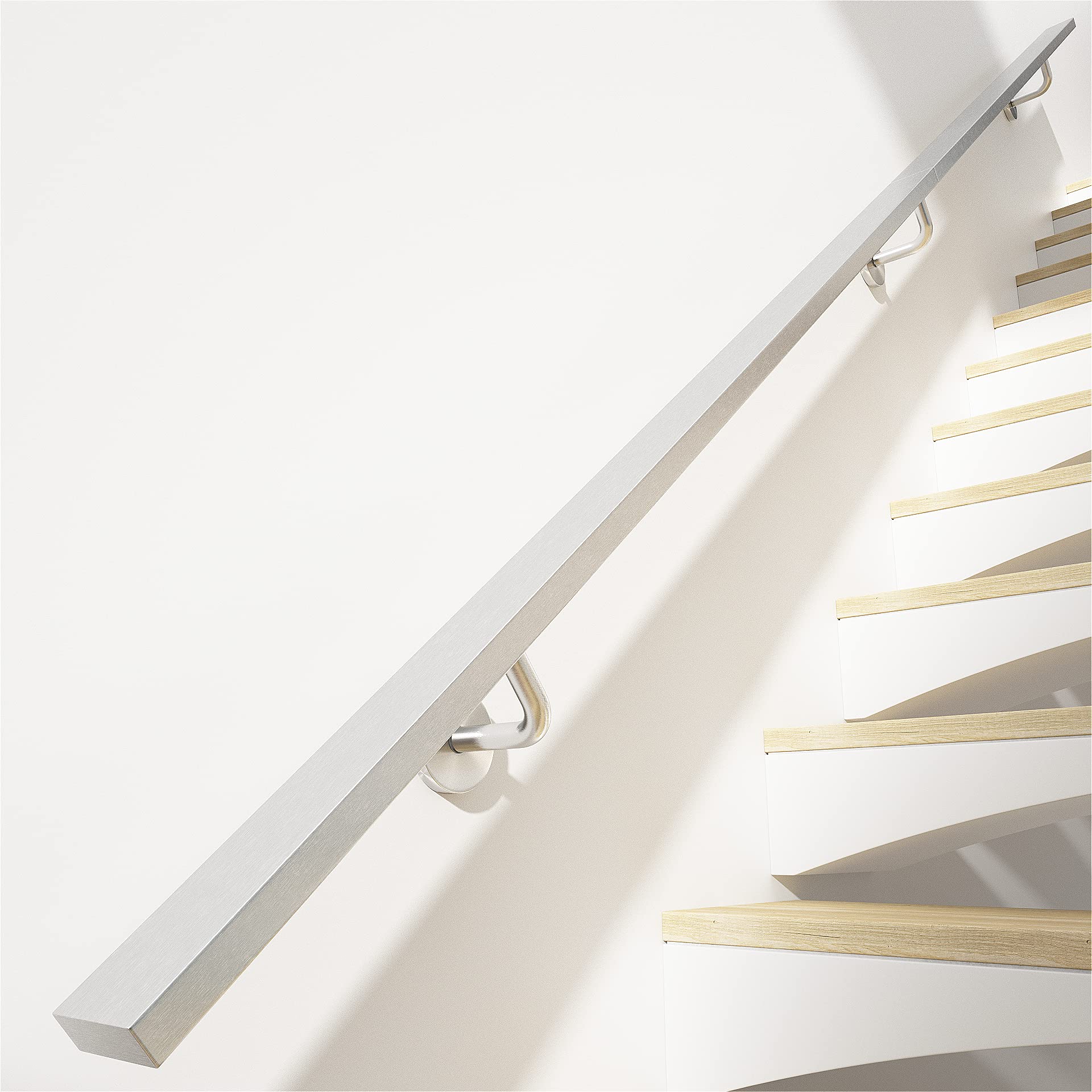 Buy Muzata10Ft Predrilled Stair Handrail 1"x2" Rectangular Brushed