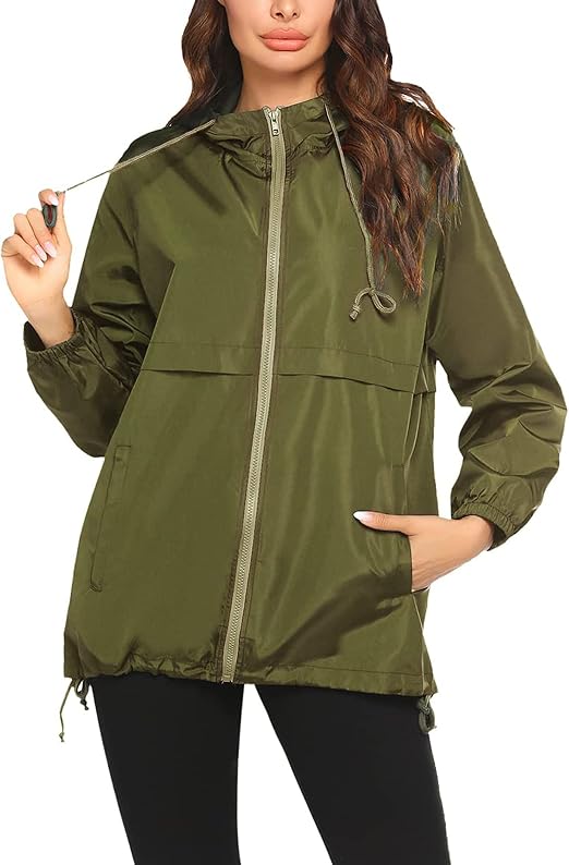 Beyove Women's Waterproof Raincoat 