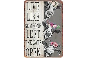 Live Like Someone Left The Gate Open Rustic Tin Sign Decoration