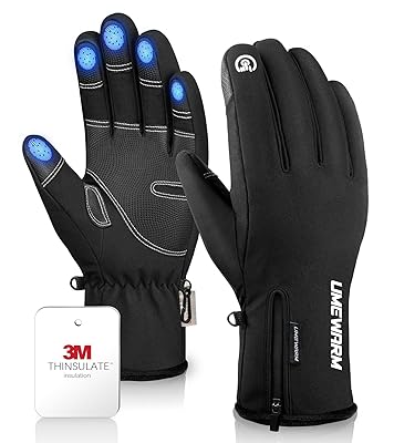 -10℉ Waterproof Winter Gloves Men, Touchscreen Fingers Snow Ski Gloves Women, 5-Layer Touch Screen Cold Weather Gloves