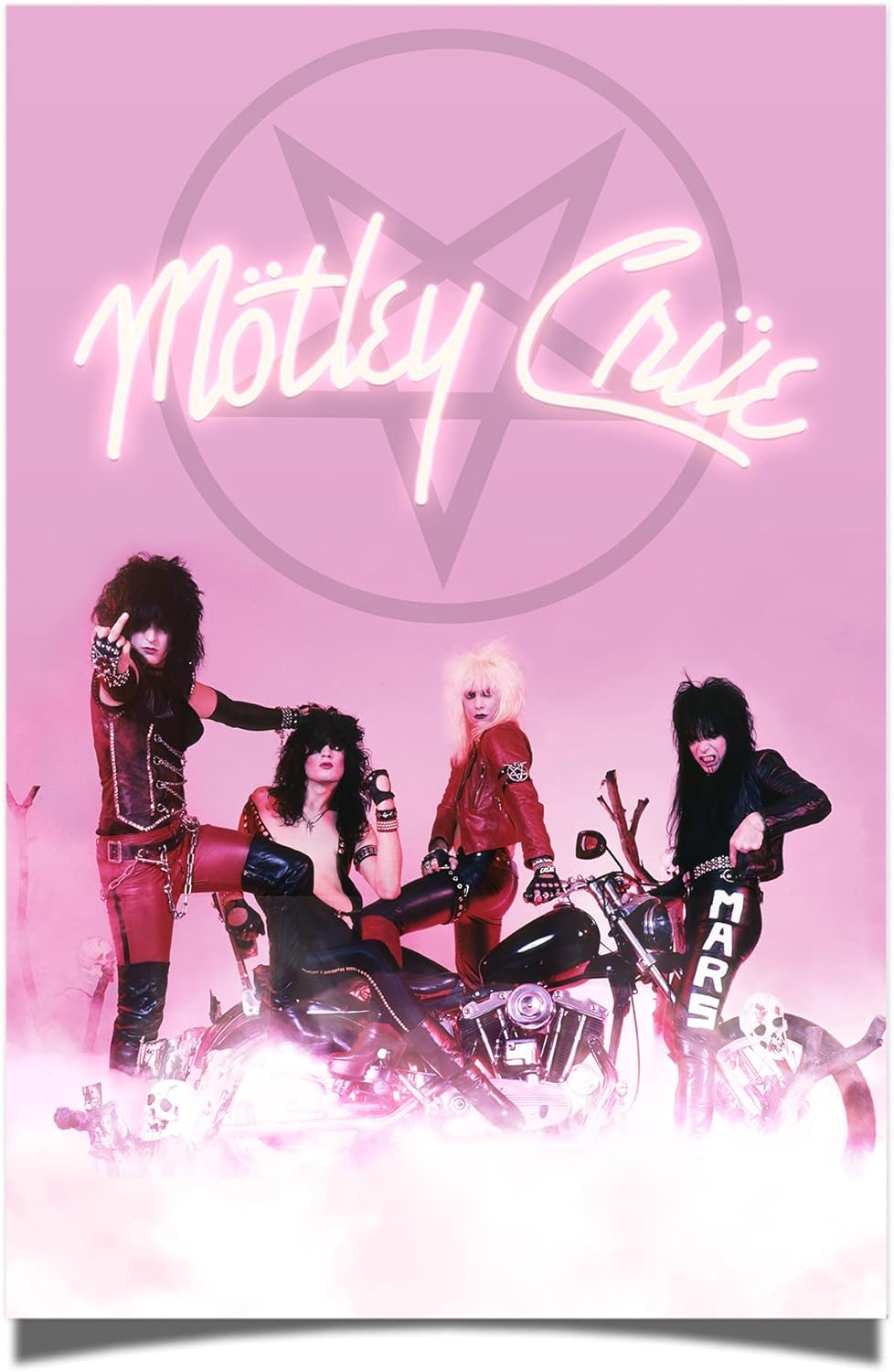 Desert Cactus Motley Crue Poster 24 x 36 inch Room Office Décor Decoration Official Fan Gear (24x36,Design 2)