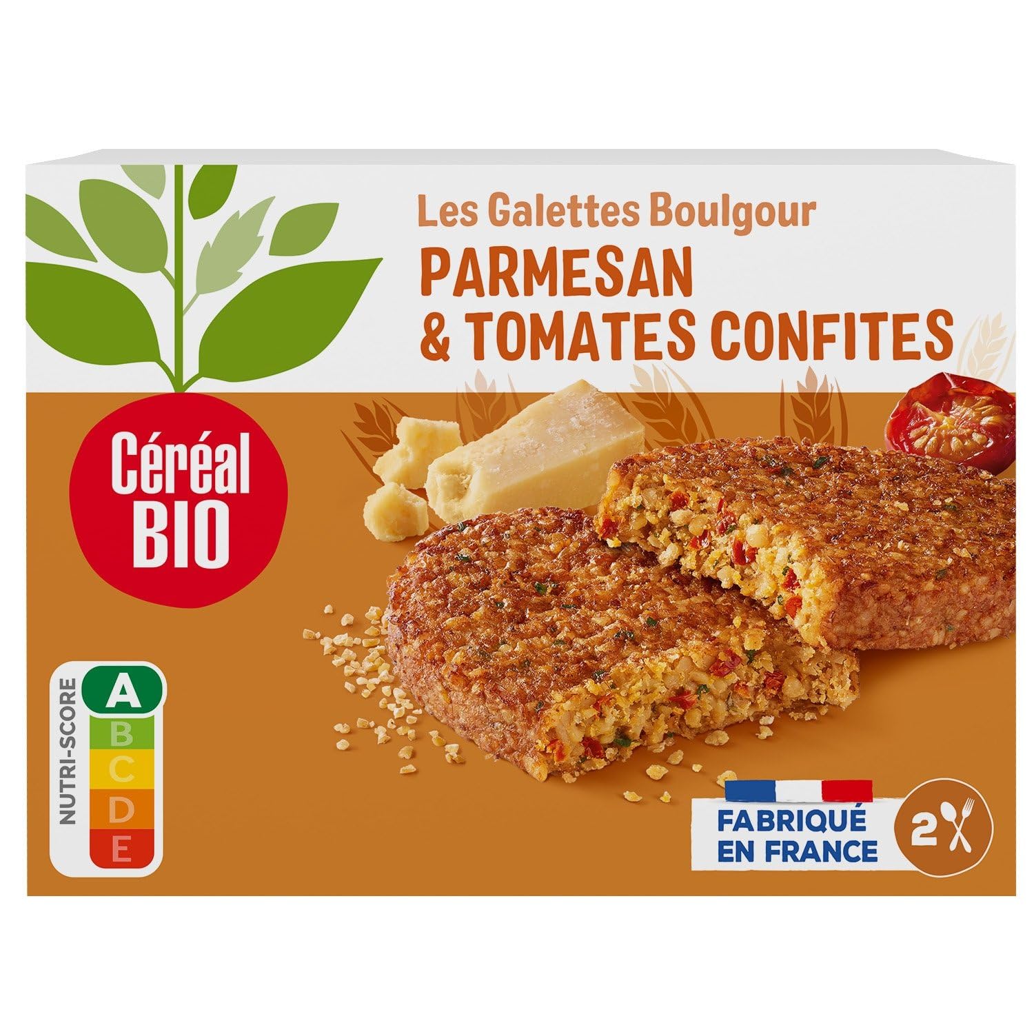 CEREAL BIO - Galette Tomate Parmesan Bio, Snack Diététique et Gourmand, 200g - Lot de 4