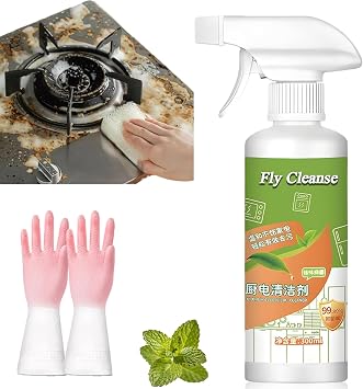 Spray, 2026 New Electrolyzed Ion Kitchen Cleaner Spray, Natural Enzyme Formula Liquid Cleaner for Kitchen Oven Stove Microwave, 300ml 1pc