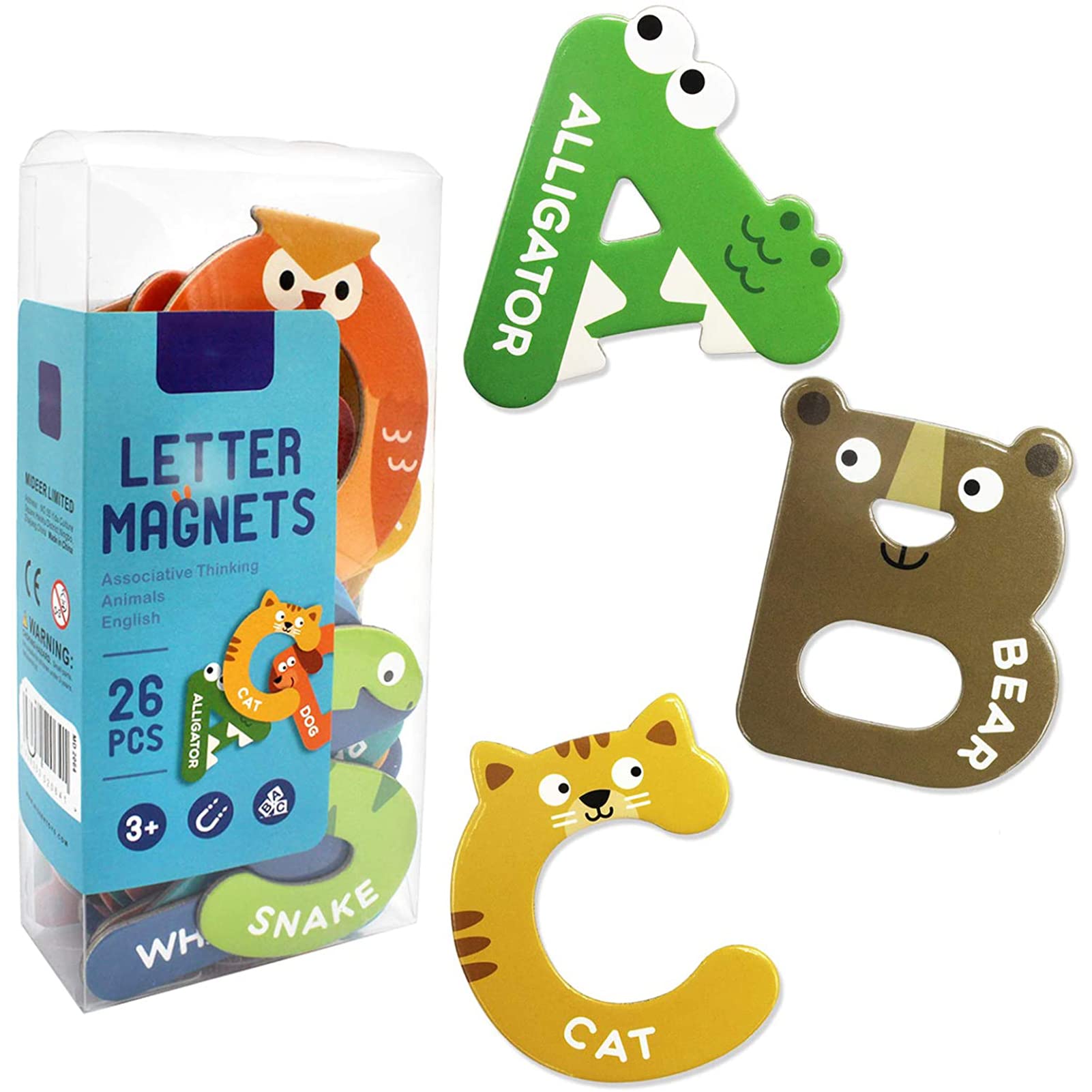 Hioph Large Letters for Kid Fridge Animals Alphabet