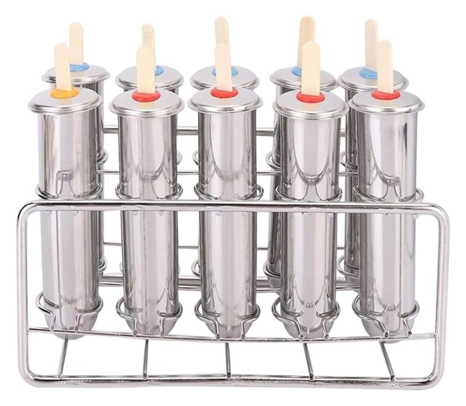Moldes de hielo para paletas artesanales en meriendas infantiles con 120 palitos de madera