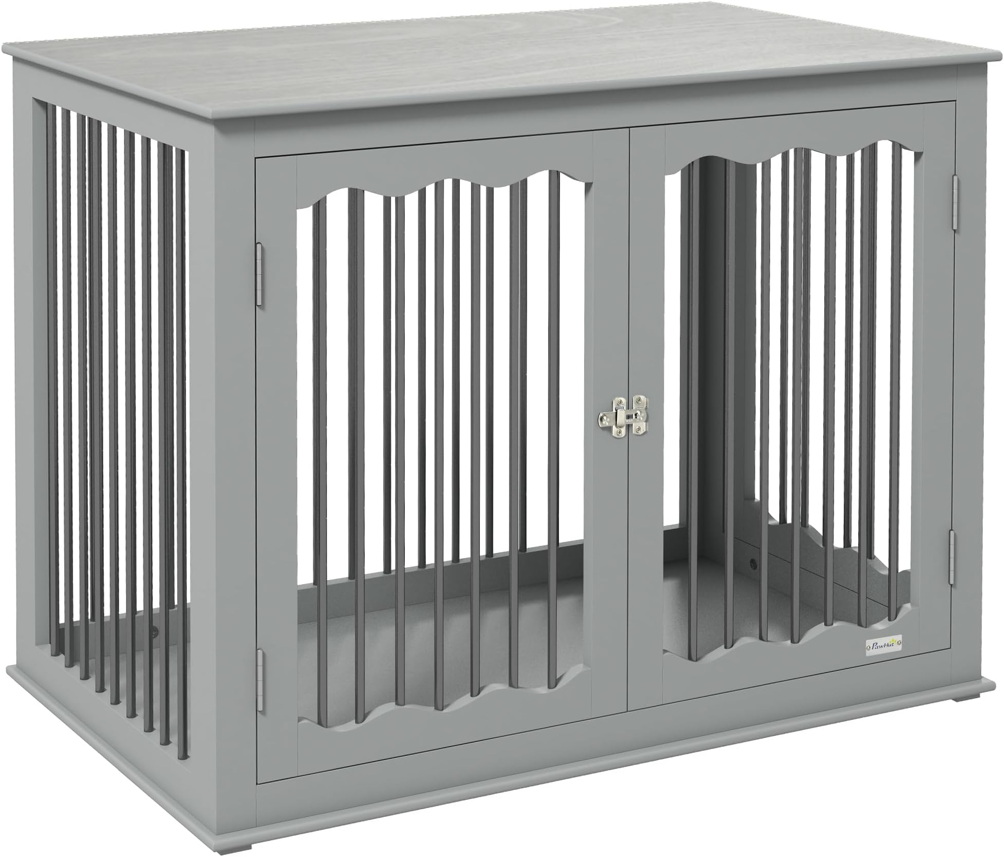 PawHut Dog Crate End Table with Three Doors, Furniture Style Dog Crate