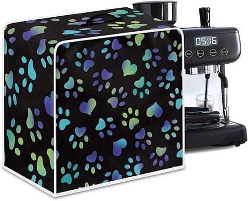 Miniatura 2 de Kathyboom Fundas extraíbles para máquina de café Blue Dog Paw para batidora de pie, aplicables para máquina de jugo y mezcladora, mantiene la