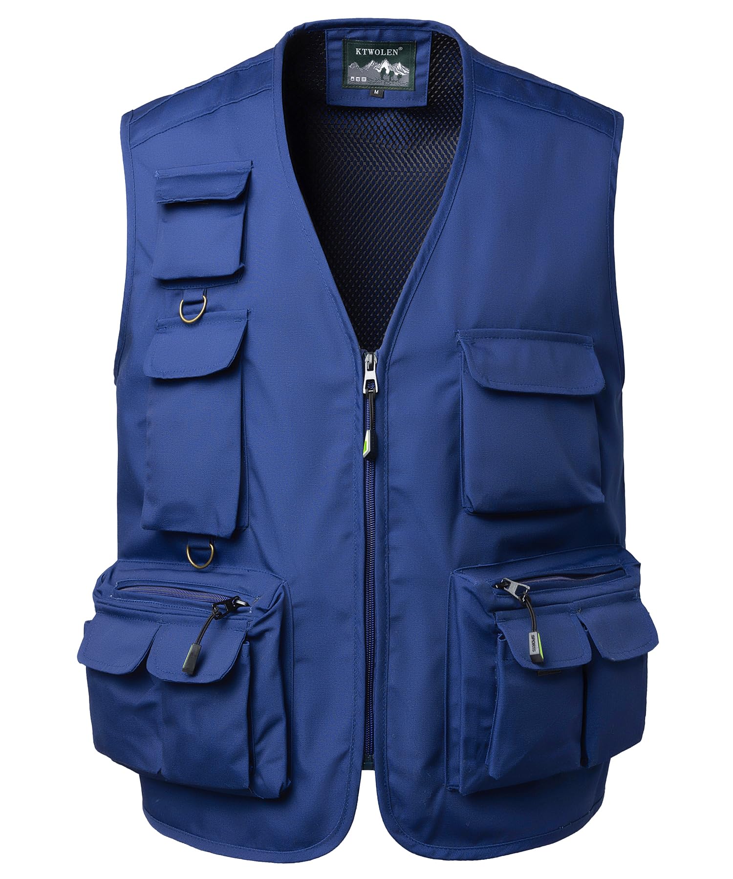 Gilet de Pêche Homme Multi Poches Photographe Gilet de Chasse Reporter Veste d'été Sans Manche Travail