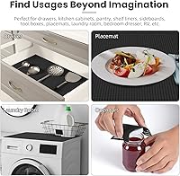 Vista 7 de BAGAIL Drawer and Shelf Liner, 12 in X 10 Ft Non-Adhesive Shelf Liners for Kitchen Cabinets, Thick Strong Grip Liners for Desk, Shelves, Bathroom