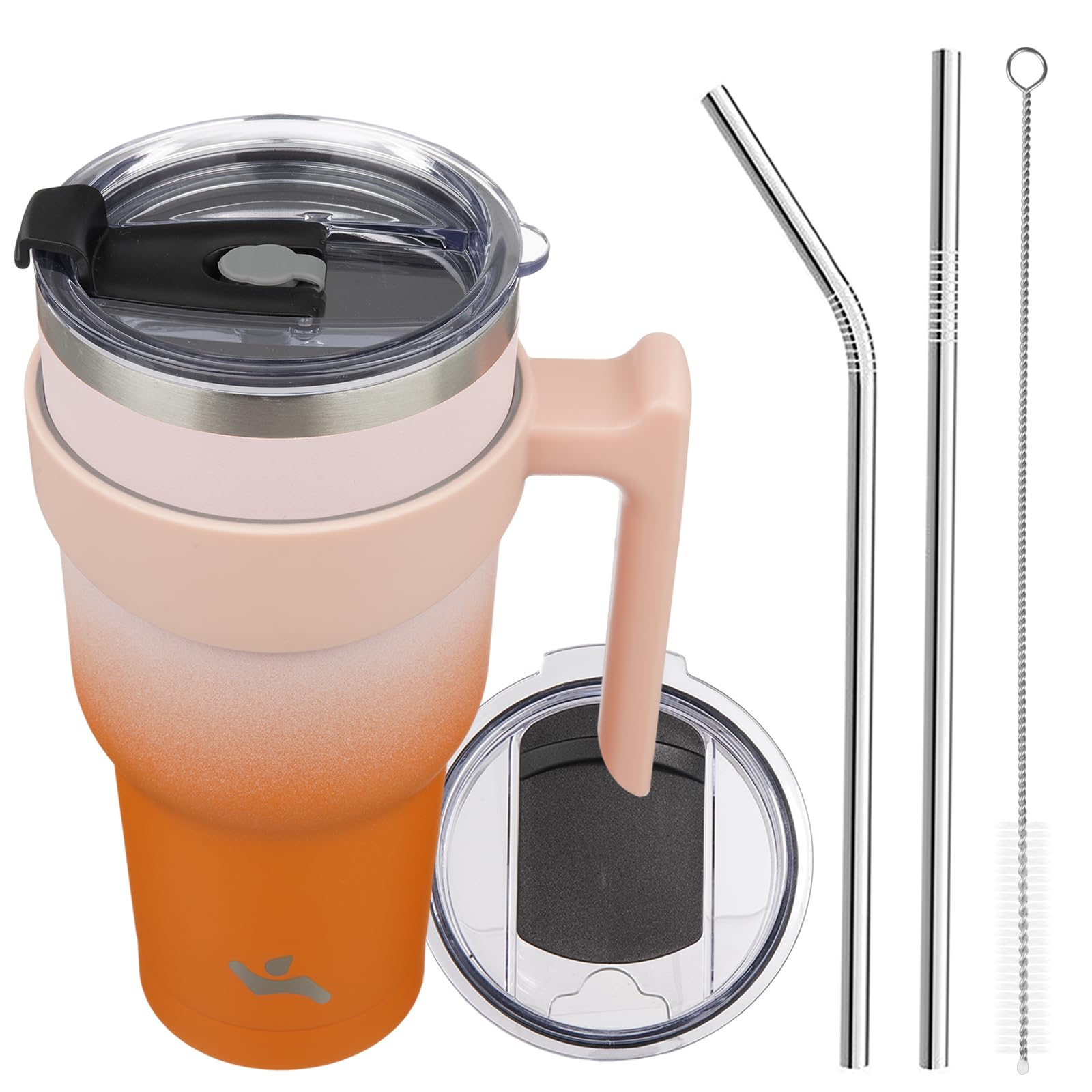 Konokyo 40 oz Tumbler with Handle and Straw, Insulated Travel Mug