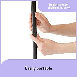 Medline Aluminum Offset Walking Cane for Seniors & Adults is Portable and Lightweight for Balance, Knee Injuries, Mobility & Leg Surgery Recovery