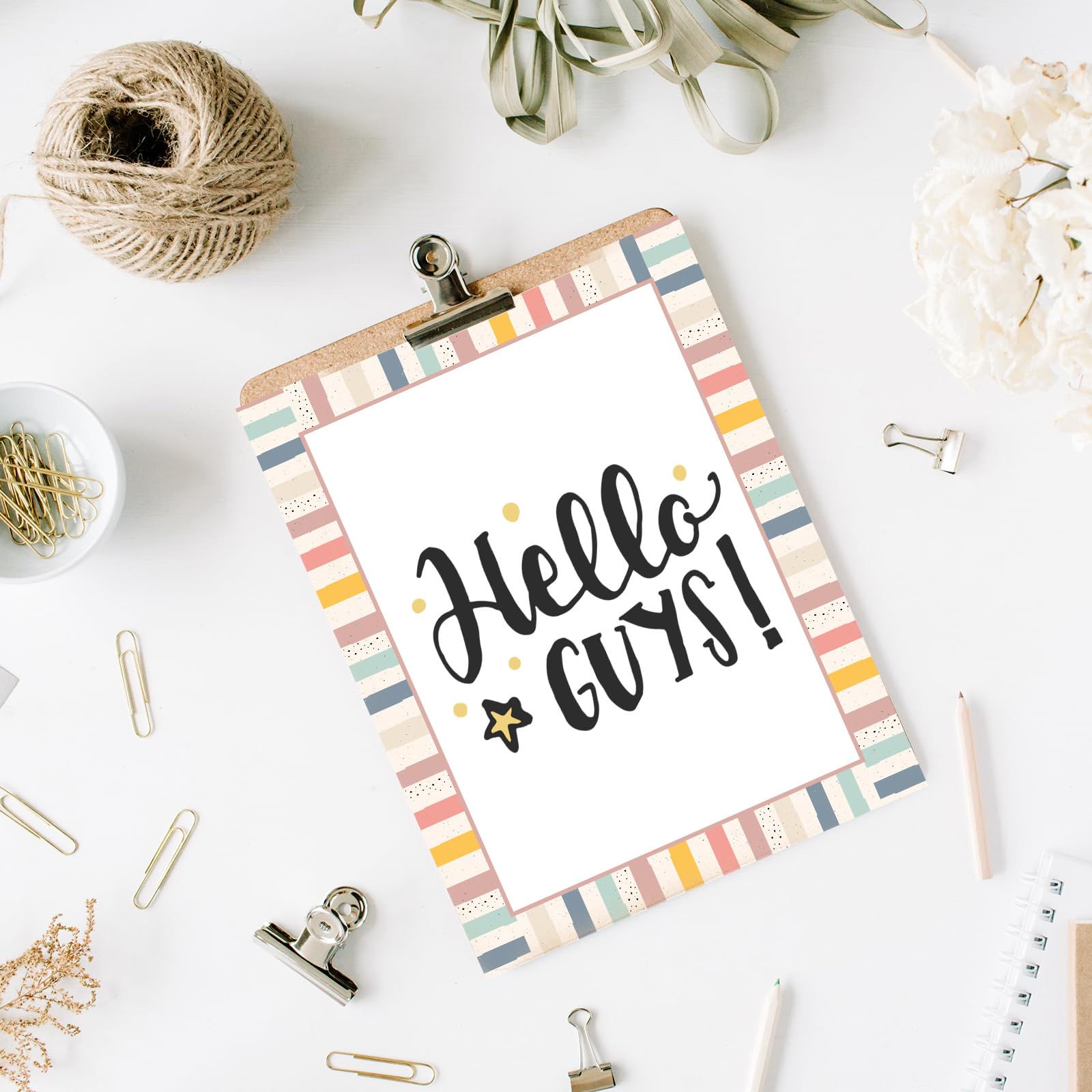 FYSUIMU 80 hojas de papel de papelería bohemio a rayas con membrete de puntos, papel de escritura de una sola cara, papel para impresora de computadora para notas, tarjetas de felicitación, invitación