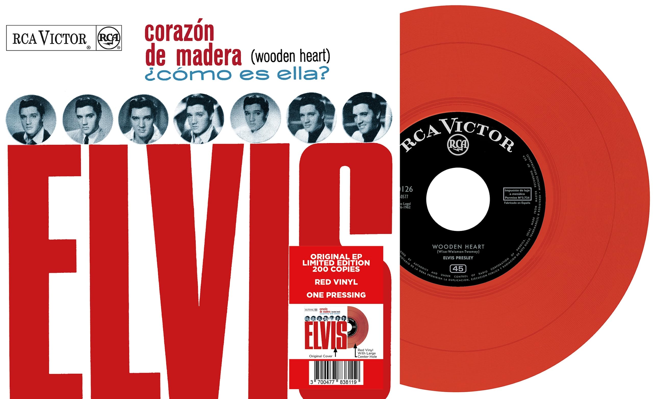 CORAZÓN DE MADERA (RED VINYL) [7" VINYL]
