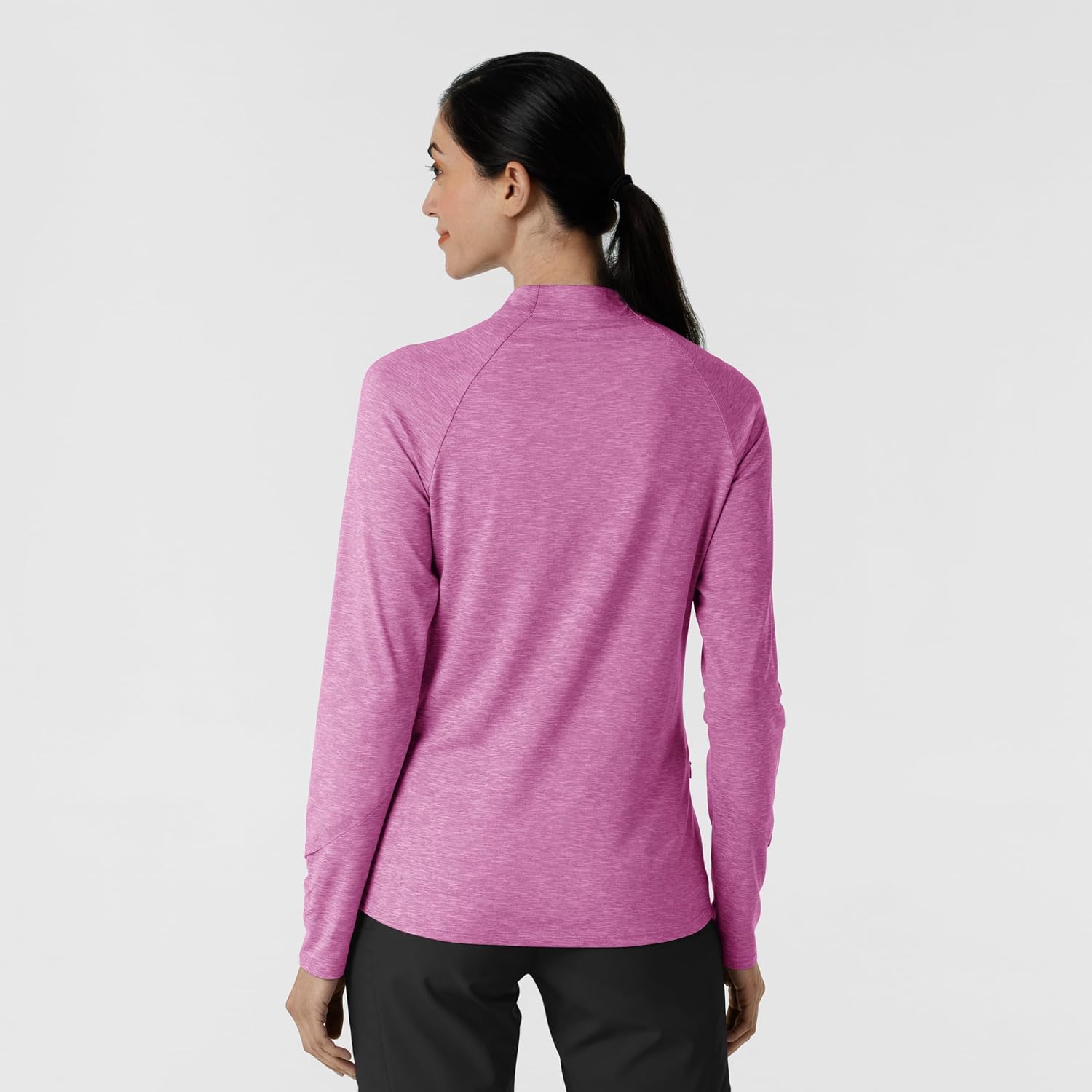 WINK Layers Women's Watch Window Quarter Zip Scrub Top