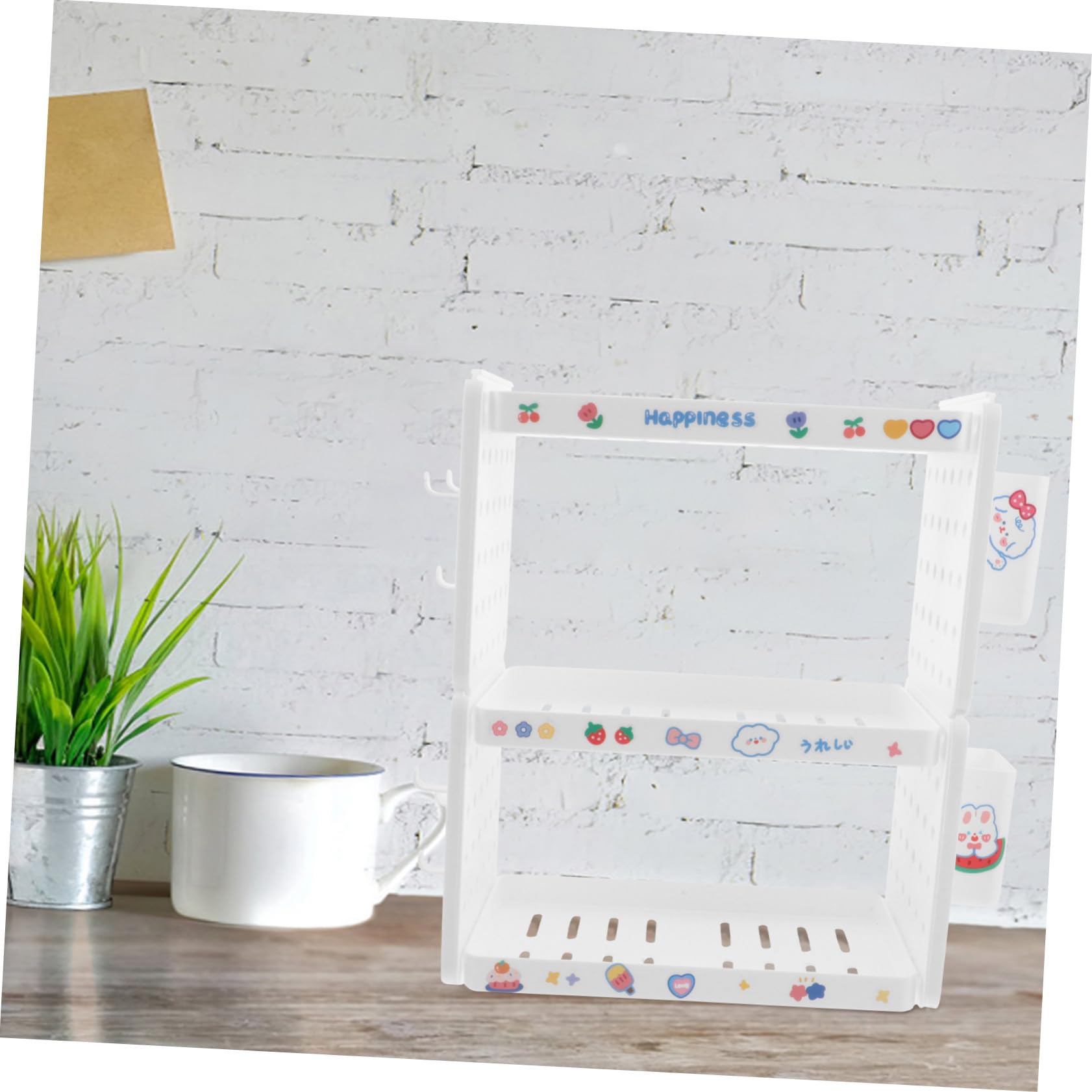 Organizador de Escritorio Modular Multitier para Materiales de Arte y Oficina Estantería Apilable con Compartimentos y Gancho Soporte Compacto para Bolígrafos y Cosméticos