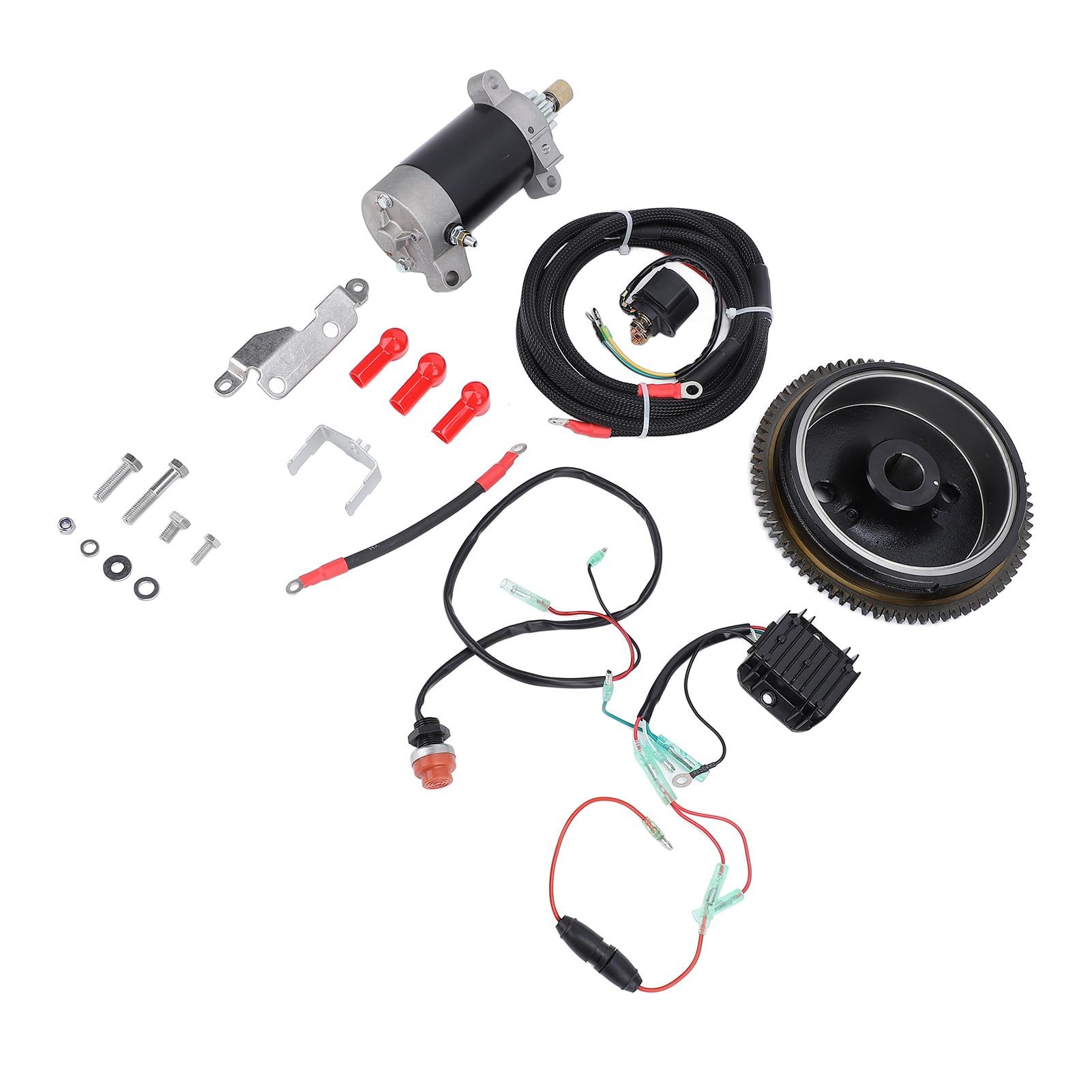 Kit di Avviamento Motore Fuoribordo Sostituzione Durevole Dell'avviamento Motore in Alluminio per Fuoribordo a 4 Tempi 20