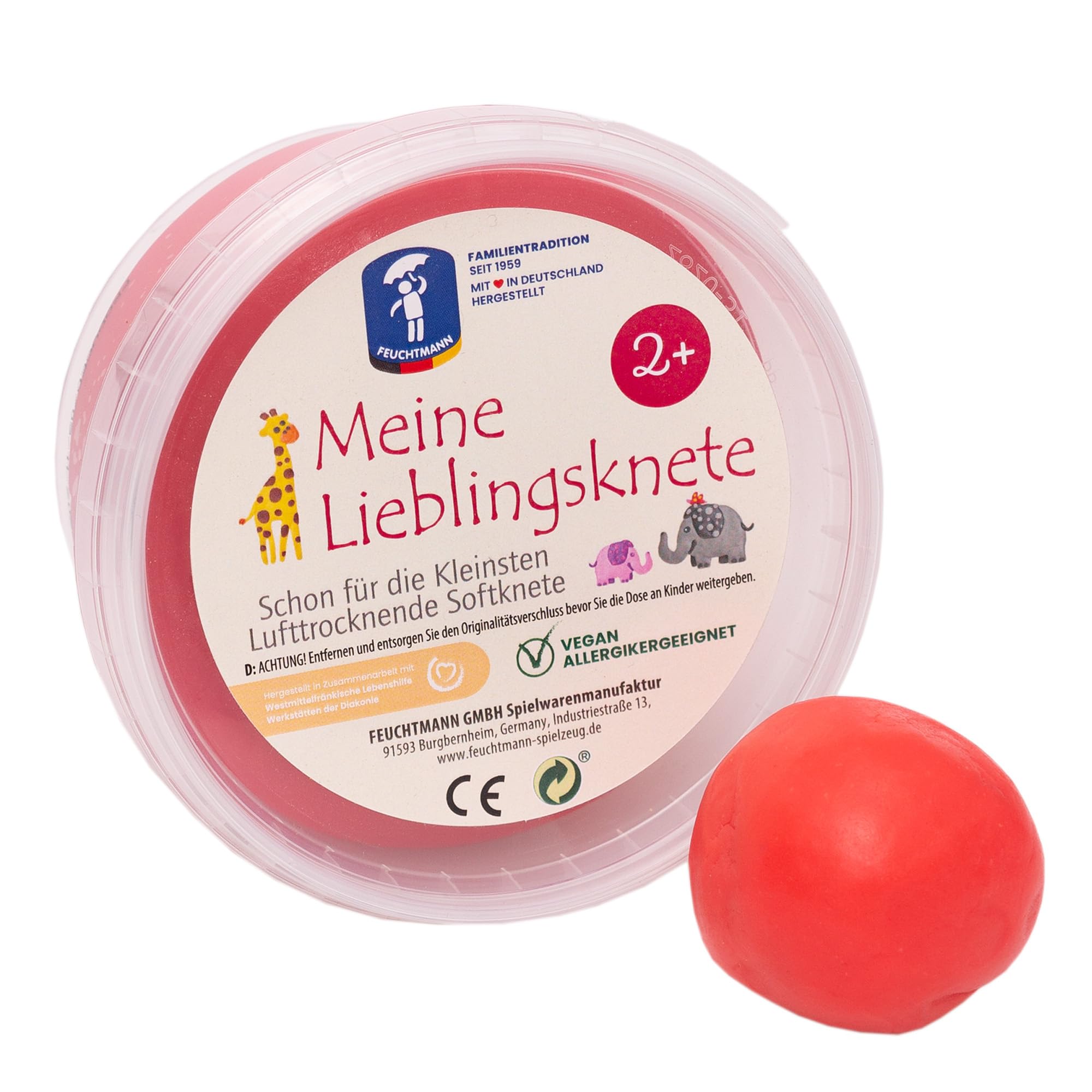 Feuchtmann 628 1518-4 1518-1-Meine Lieblings Putty EDU Edition, Children's Dough in Red